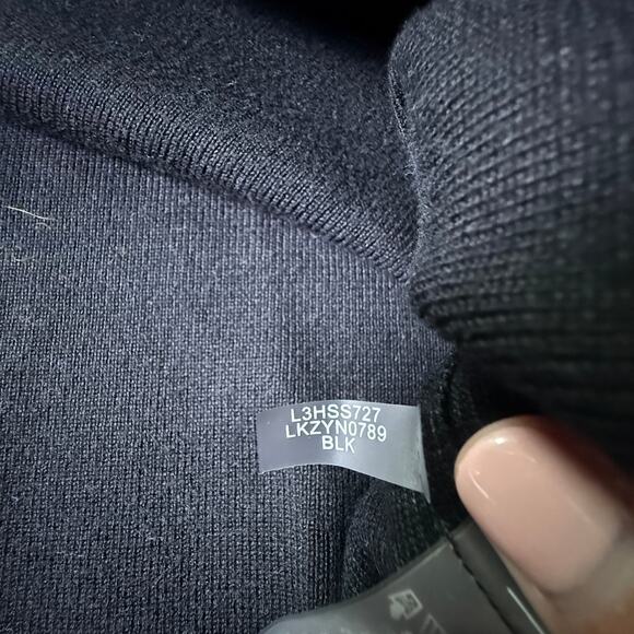 Karl Lagerfeld Paris Black Sequin Bird Sweater XL Knit Embellished Pullover - Picture 10 of 13